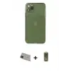 ieg™ iPhone 11 Pro Max Kılıf Ahenk Doku - Siyah Joko Magic 5D Hayalet Cam + Rainbow Kamera Lens Koruma Cam - YL