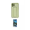 ieg™ iPhone 11 Pro Max Kılıf Akış Doku - Siyah 34D Izgaralı Cam