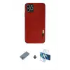 ieg™ iPhone 11 Pro Max Kılıf Doruk Asil Koleksiyonu - Siyah 3D Antistatik Seramik Nano Ekran Koruyucu + Shine Kamera Lens Koruma Cam - GS