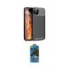 ieg™ iPhone 11 Pro Max Kılıf Eksen Form Prime - Siyah 18D Cam Ekran Koruyucu