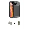 ieg™ iPhone 11 Pro Max Kılıf Eksen Form Prime - Siyah Joko Magic 5D Hayalet Cam + Rainbow Kamera Lens Koruma Cam - GD