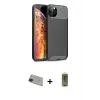ieg™ iPhone 11 Pro Max Kılıf Eksen Form Prime - Siyah Joko Magic 5D Hayalet Cam + Rainbow Kamera Lens Koruma Cam - YL