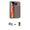 ieg™ iPhone 11 Pro Max Kılıf Eksen Form Prime - Siyah Joko Magic 5D Hayalet Cam + Rainbow Kamera Lens Koruma Cam - YL
