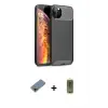 ieg™ iPhone 11 Pro Max Kılıf Eksen Form Prime - Siyah Joko Magic 5D Hayalet Cam + Shine Kamera Lens Koruma Cam - GD
