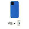 ieg™ iPhone 11 Pro Max Kılıf Kozmos Yansıma Özel Seri - Şeffaf Pasifik Cam Ekran Koruyucu + Rainbow Kamera Lens Koruma Cam - GD