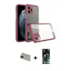 ieg™ iPhone 11 Pro Max Kılıf Nova Asil Özel Seri - Siyah 360 Mat Full Body Arka Koruyucu + Rainbow Kamera Lens Koruma Cam - YL