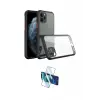ieg™ iPhone 11 Pro Max Kılıf Nova Asil Özel Seri - Siyah 3D Antistatik Cam Ekran Koruyucu