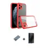 ieg™ iPhone 11 Pro Max Kılıf Nova Asil Özel Seri - Siyah 3D Antistatik Hayalet Cam Ekran Koruyucu + Shine Kamera Lens Koruma Cam - SABE