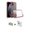 ieg™ iPhone 11 Pro Max Kılıf Nova Asil Özel Seri - Siyah Seramik Nano Ekran Koruyucu + Rainbow Kamera Lens Koruma Cam - GD
