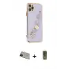 ieg™ iPhone 11 Pro Max Kılıf Nova Işık Prime - Siyah Joko Magic 5D Hayalet Cam + Rainbow Kamera Lens Koruma Cam - YL