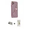 ieg™ iPhone 11 Pro Max Kılıf Nova Işık Prime - Siyah Mat Seramik Nano Ekran Koruyucu + Rainbow Kamera Lens Koruma Cam - YL