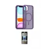 ieg™ iPhone 11 Pro Max Kılıf Siluet Minimal Prime - Siyah 34D Hayalet Izgaralı Cam