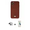 ieg™ iPhone 11 Pro Max Kılıf Vadi Çizgi Prime - Şeffaf Pasifik Cam Ekran Koruyucu + Pers Alüminyum Kamera Lens - SH