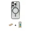 ieg™ iPhone 11 Pro Max Kılıf Yadigar Klasik Özel Seri - Siyah Polymer Nano Ekran Koruyucu + Renkli Kamera Lens Koruma Cam - PE