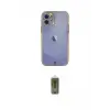 ieg™ iPhone 12 Kılıf Eksen Minimal Koleksiyonu - Siyah Joko Magic 5D Hayalet Cam