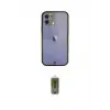 ieg™ iPhone 12 Kılıf Eksen Minimal Koleksiyonu - Siyah Joko Magic 5D Hayalet Cam