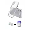 ieg™ iPhone 12 Kılıf Nova Asil Özel Seri - Siyah Bilvis 5in1 3D Magic Cam Ekran Koruyucu + Rainbow Kamera Lens Koruma Cam - YL
