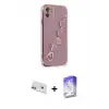 ieg™ iPhone 12 Kılıf Nova Işık Prime - Siyah Bilvis 5in1 3D Magic Cam Ekran Koruyucu + Rainbow Kamera Lens Koruma Cam - MR