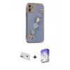 ieg™ iPhone 12 Kılıf Nova Işık Prime - Siyah Bilvis 5in1 3D Magic Cam Ekran Koruyucu + Rainbow Kamera Lens Koruma Cam - MR