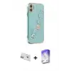 ieg™ iPhone 12 Kılıf Nova Işık Prime - Siyah Bilvis 5in1 3D Magic Cam Ekran Koruyucu + Rainbow Kamera Lens Koruma Cam - MR