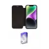 ieg™ iPhone 12 Kılıf Siluet Minimal Serisi - Siyah Bilvis 5in1 3D Magic Cam Ekran Koruyucu
