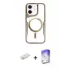ieg™ iPhone 12 Kılıf Yadigar Klasik Özel Seri - Siyah Bilvis 5in1 3D Magic Cam Ekran Koruyucu + Renkli Kamera Lens Koruma Cam - YL