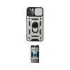 ieg™ iPhone 12 Pro Kılıf Ahenk Klasik - Siyah 34D Hayalet Izgaralı Cam