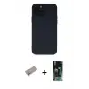 ieg™ iPhone 12 Pro Kılıf Çekirdek Modern Serisi - Siyah 360 Mat Full Body Arka Koruyucu + Shine Kamera Lens Koruma Cam - SABE