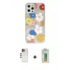 ieg™ iPhone 12 Pro Kılıf Eksen Asil Prime - Siyah Polymer Nano Ekran Koruyucu + Shine Kamera Lens - GD