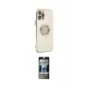 ieg™ iPhone 12 Pro Kılıf İz Form Serisi - Siyah 34D Hayalet Izgaralı Cam