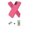 ieg™ iPhone 12 Pro Kılıf Kozmos Yansıma Özel Seri - Siyah Polymer Nano Ekran Koruyucu + Shine Kamera Lens Koruma Cam - MI