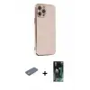 ieg™ iPhone 12 Pro Kılıf Yankı Serisi - Şeffaf 360 Full Body Arka Koruyucu + Renkli Kamera Lens Koruma Cam - PE