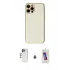 ieg™ iPhone 12 Pro Max Kılıf Ahenk Işık - Siyah Joko 5D Cam + Shine Kamera Lens - LT