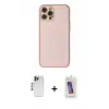 ieg™ iPhone 12 Pro Max Kılıf Ahenk Işık - Siyah Joko 5D Cam + Shine Kamera Lens - LT