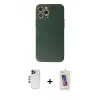 ieg™ iPhone 12 Pro Max Kılıf Ahenk Işık - Siyah Joko 5D Cam + Shine Kamera Lens - LT