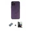 ieg™ iPhone 12 Pro Max Kılıf Akış Minimal Özel Seri - Şeffaf Temperli Cam Ekran Koruyucu + Shine Kamera Lens Koruma Cam - SH