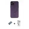 ieg™ iPhone 12 Pro Max Kılıf Akış Minimal Özel Seri - Şeffaf Uv Polymer Nano Ekran Koruyucu + Shine Kamera Lens Koruma Cam - SH