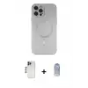 ieg™ iPhone 12 Pro Max Kılıf Akış Minimal Özel Seri - Siyah Joko Magic 5D Cam + Shine Kamera Lens - LT