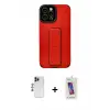 ieg™ iPhone 12 Pro Max Kılıf Çekirdek Yansıma - Siyah Joko 5D Cam + Shine Kamera Lens - LT