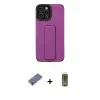 ieg™ iPhone 12 Pro Max Kılıf Çekirdek Yansıma - Siyah Joko Magic 5D Hayalet Cam + Metal Kamera Lens Koruma Cam - GD