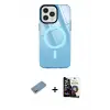 ieg™ iPhone 12 Pro Max Kılıf Doruk Prime - Şeffaf Temperli Cam Ekran Koruyucu + Shine Kamera Lens Koruma Cam - GS