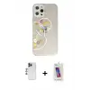 ieg™ iPhone 12 Pro Max Kılıf Eksen Asil Prime - Siyah Joko 5D Cam + Shine Kamera Lens - LT