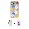 ieg™ iPhone 12 Pro Max Kılıf Eksen Asil Prime - Siyah Joko 5D Cam + Shine Kamera Lens - LT