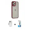 ieg™ iPhone 12 Pro Max Kılıf Eksen Doku Prime - Siyah 5D Eko Cam Ekran Koruyucu + Shine Kamera Lens - LT