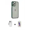 ieg™ iPhone 12 Pro Max Kılıf Eksen Doku Prime - Siyah Joko 5D Cam + Shine Kamera Lens - LT