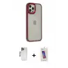 ieg™ iPhone 12 Pro Max Kılıf Eksen Doku Prime - Siyah Joko 5D Cam + Shine Kamera Lens - LT