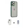 ieg™ iPhone 12 Pro Max Kılıf Eksen Doku Prime - Siyah Joko Magic 5D Cam + Shine Kamera Lens - GD