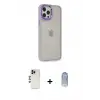 ieg™ iPhone 12 Pro Max Kılıf Eksen Doku Prime - Siyah Joko Magic 5D Cam + Shine Kamera Lens - GD