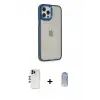 ieg™ iPhone 12 Pro Max Kılıf Eksen Doku Prime - Siyah Joko Magic 5D Cam + Shine Kamera Lens - GD