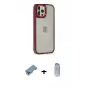ieg™ iPhone 12 Pro Max Kılıf Eksen Doku Prime - Siyah Joko Magic 5D Cam + Shine Kamera Lens Koruma Cam - GI